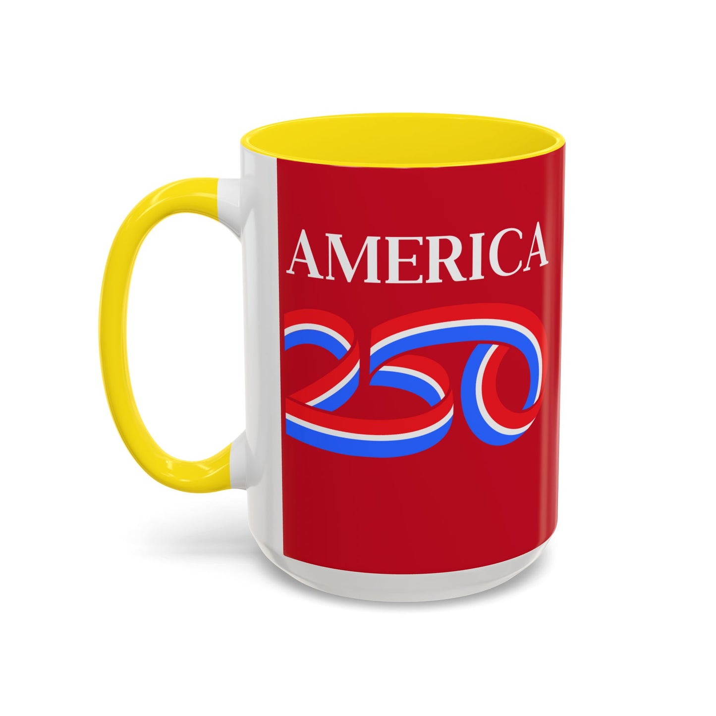 America 250 Red Accent Mug by theGreenDragonTavern.shop