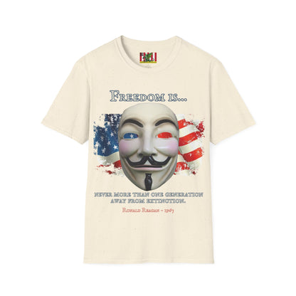 Ronald Reagan Freedom Vendetta Light colors Unisex T-Shirt by theGreenDragonTavern.shop
