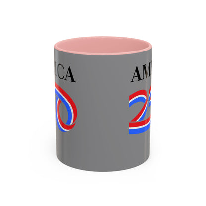 America 250 Grey Accent Mug by theGreenDragonTavern.shop