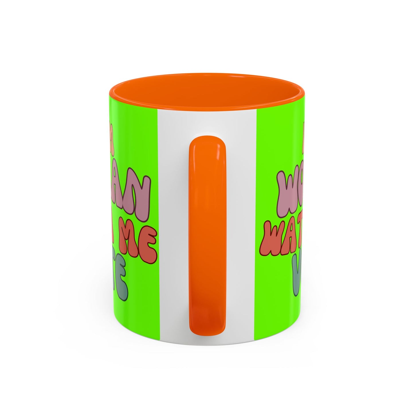 I Am Woman Watch Me Vote Light Green Accent Mug by theGreenDragonTavern.shop