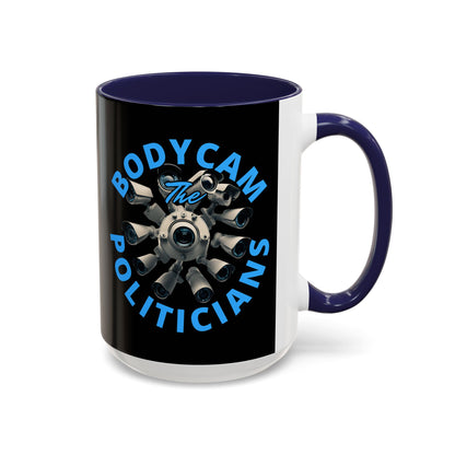Bodycam the Politicians Cameras Black Accent Mug by theGreenDragonTavern.shop