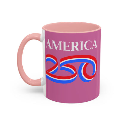 America 250 Pink Accent Mug by theGreenDragonTavern.shop