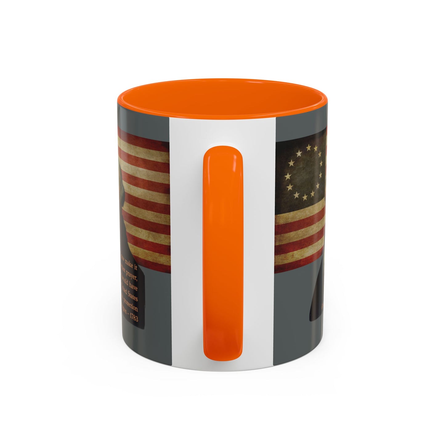 Washington's Earnest Prayer Grey Accent Mug by theGreenDragonTavern.shop