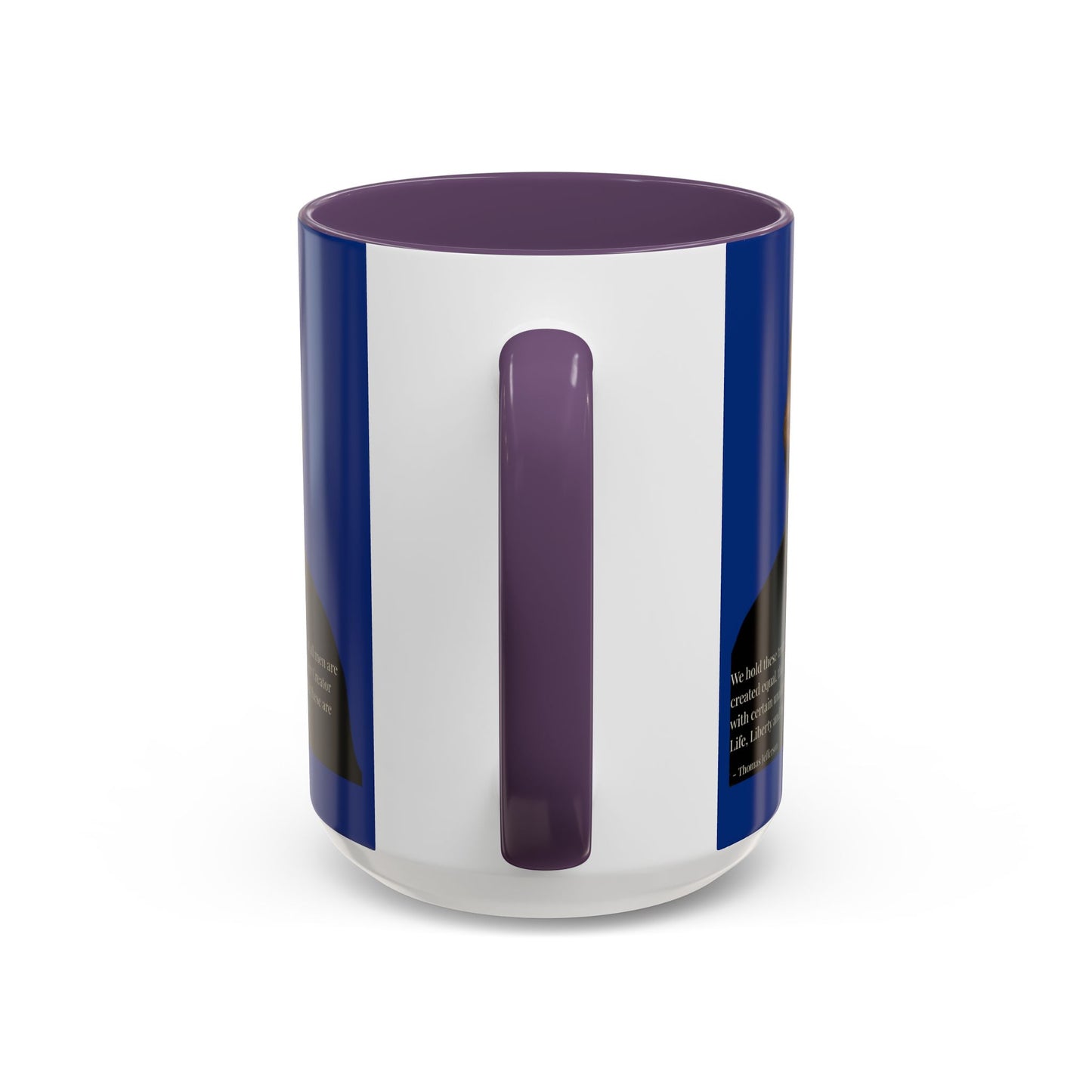 We hold these truths to be self-evident Dark Blue Accent Mug by theGreenDragonTavern.shop