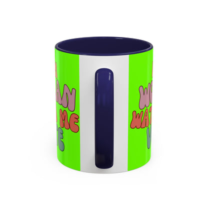 I Am Woman Watch Me Vote Light Green Accent Mug by theGreenDragonTavern.shop