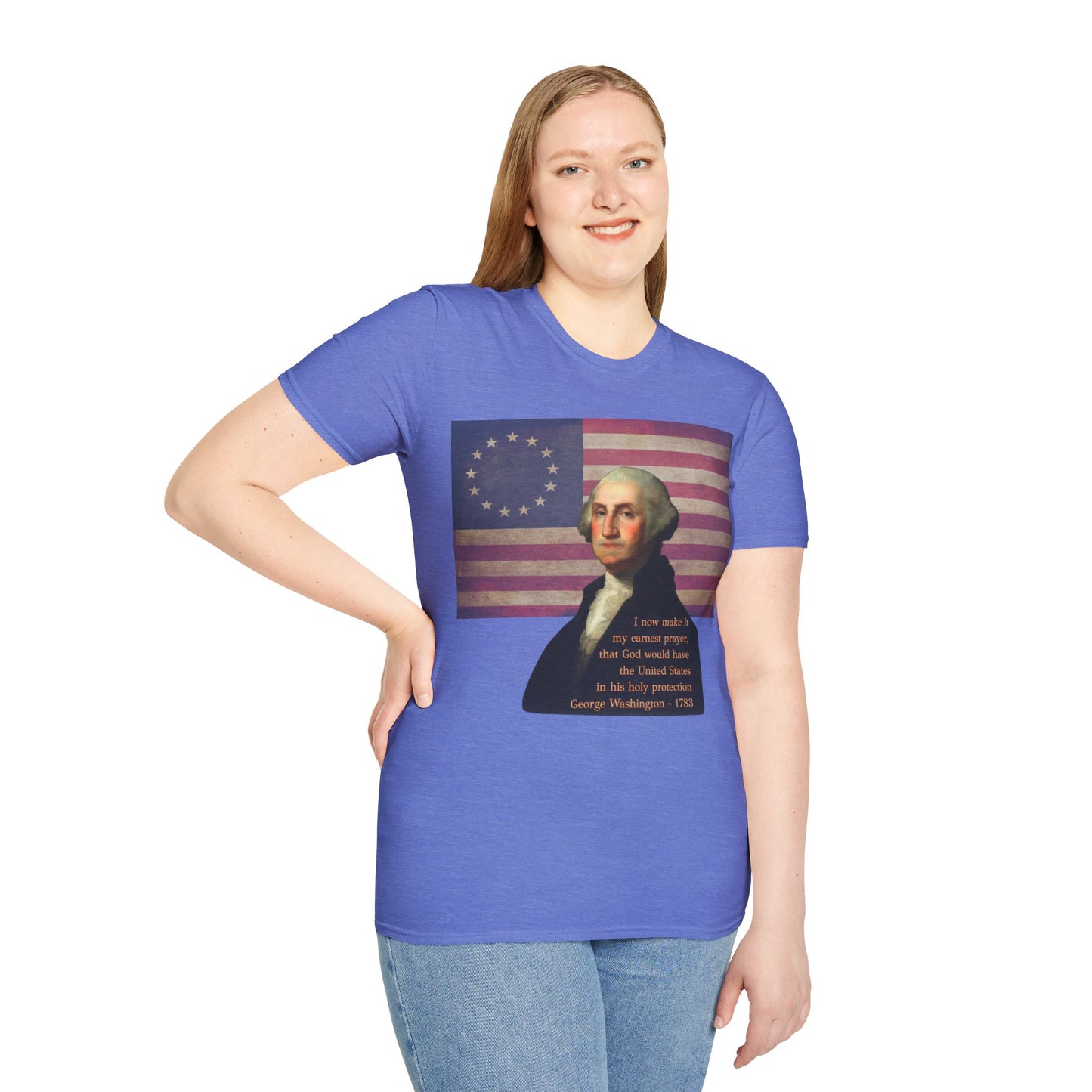 Washington's Earnest Prayer Light colors Unisex T-Shirt by theGreenDragonTavern.shop