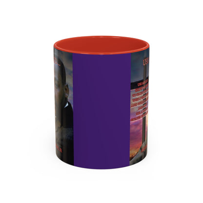 Use Me God, MLK Jr Purple Accent Mug by theGreenDragonTavern.shop