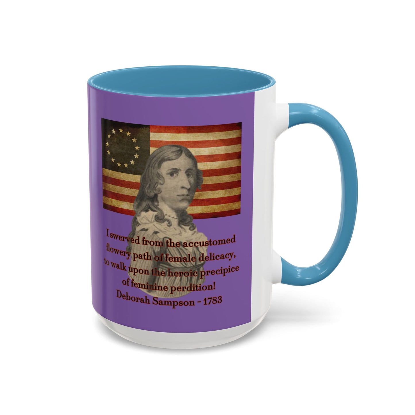 Deborah Sampson, America's Mulan Light Purple Accent Mug by theGreenDragonTavern.shop