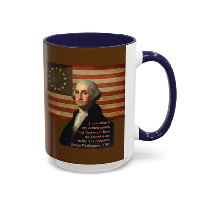 Washington's Earnest Prayer Brown Accent Mug by theGreenDragonTavern.shop