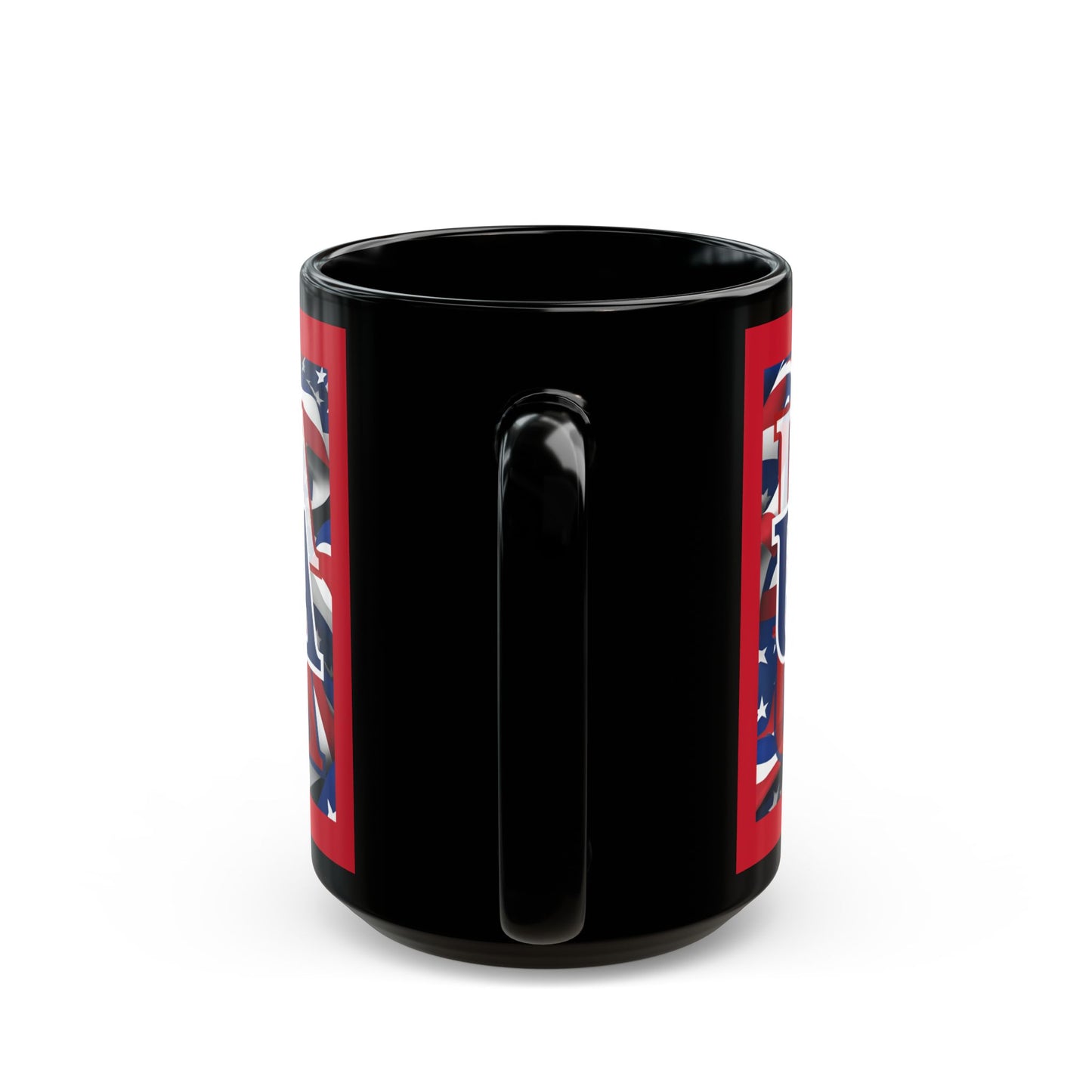 USA Blue font Center Patriot Red Mug by theGreenDragonTavern.shop