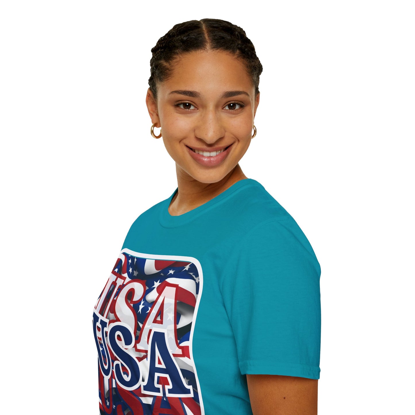 Red White and BLUE USA Patriot Dark colors Unisex T-Shirt by theGreenDragonTavern.shop