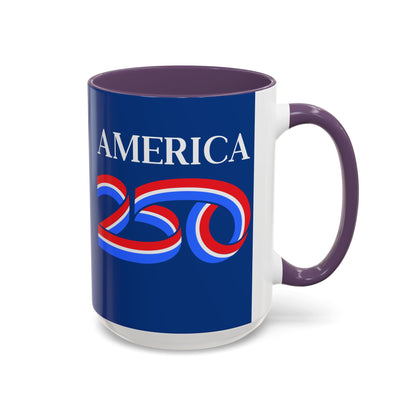 America 250 Dark Blue Accent Mug by theGreenDragonTavern.shop