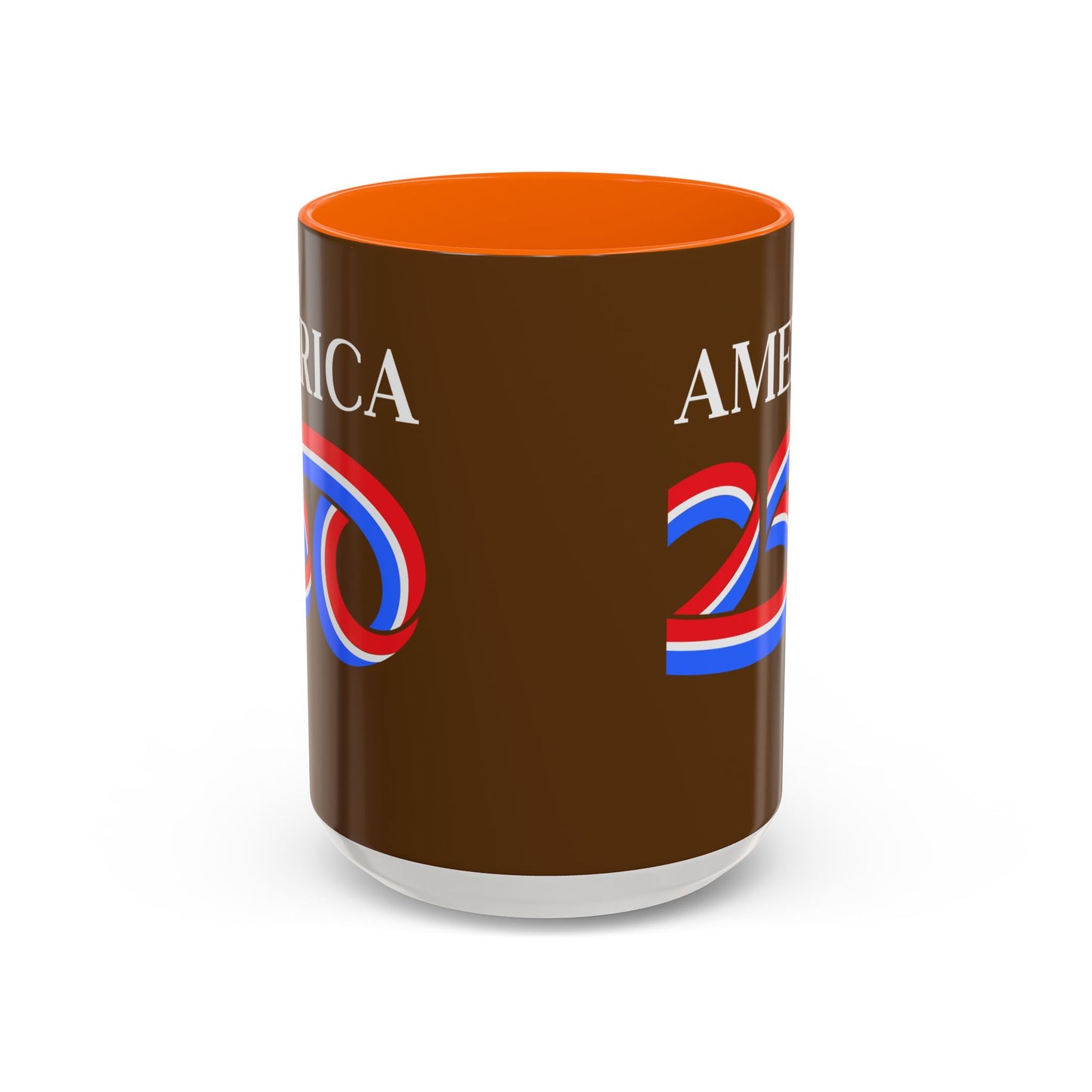 America 250 Brown Accent Mug by theGreenDragonTavern.shop