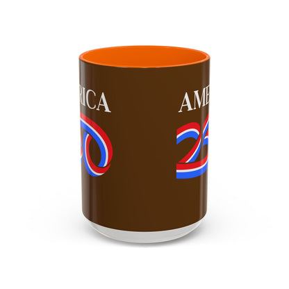 America 250 Brown Accent Mug by theGreenDragonTavern.shop