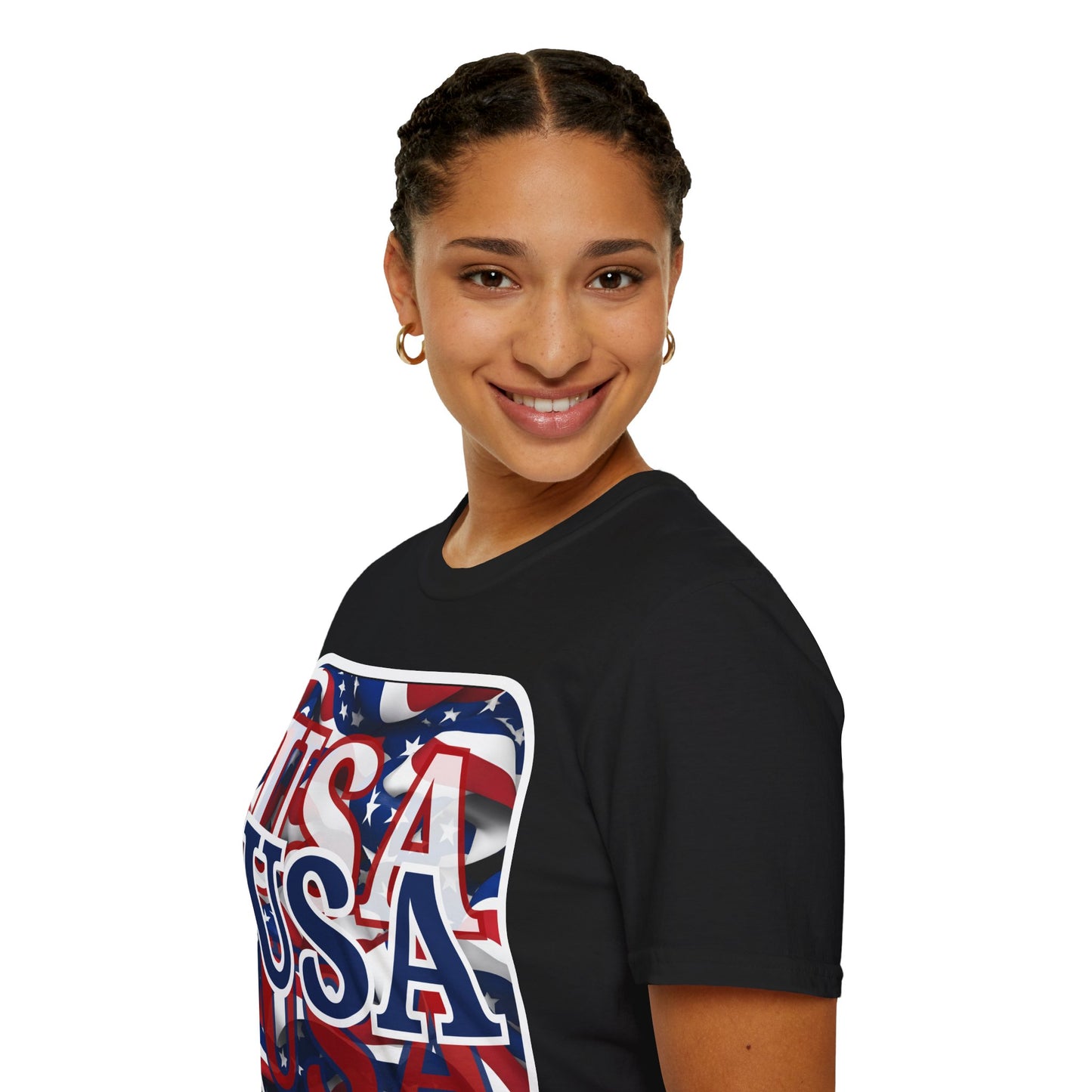 Red White and BLUE USA Patriot Dark colors Unisex T-Shirt by theGreenDragonTavern.shop
