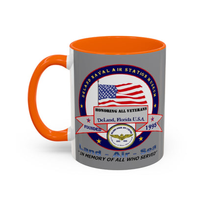 DNASM 2-sided, Founding & Student Art w/WhiteBG Grey Accent Mug by theGreenDragonTavern.shop