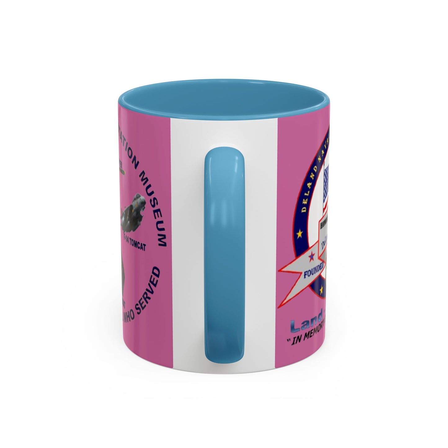DNASM 2-sided, Founding & Student Art Pink Accent Mug by theGreenDragonTavern.shop