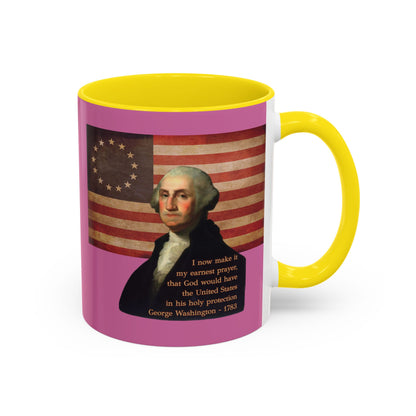 Washington's Earnest Prayer Pink Accent Mug by theGreenDragonTavern.shop