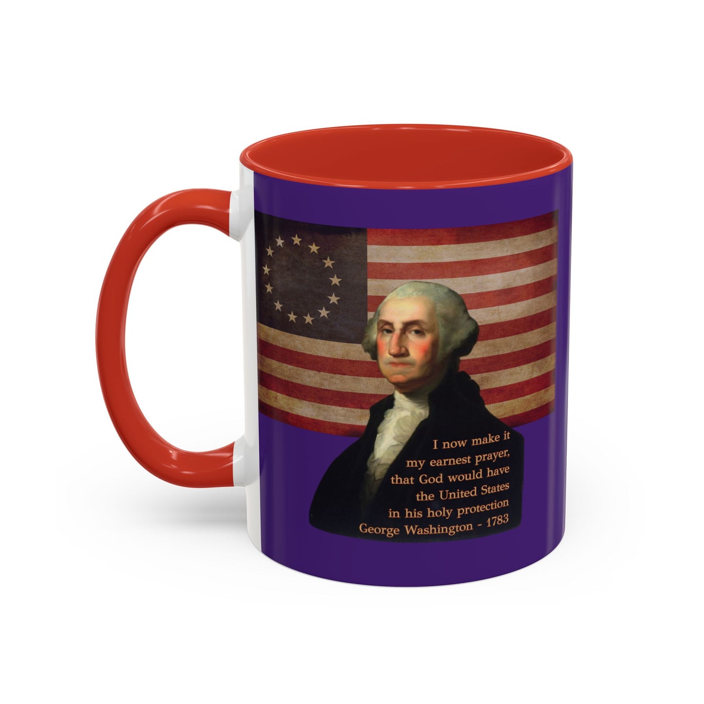 Washington's Earnest Prayer Purple Accent Mug by theGreenDragonTavern.shop