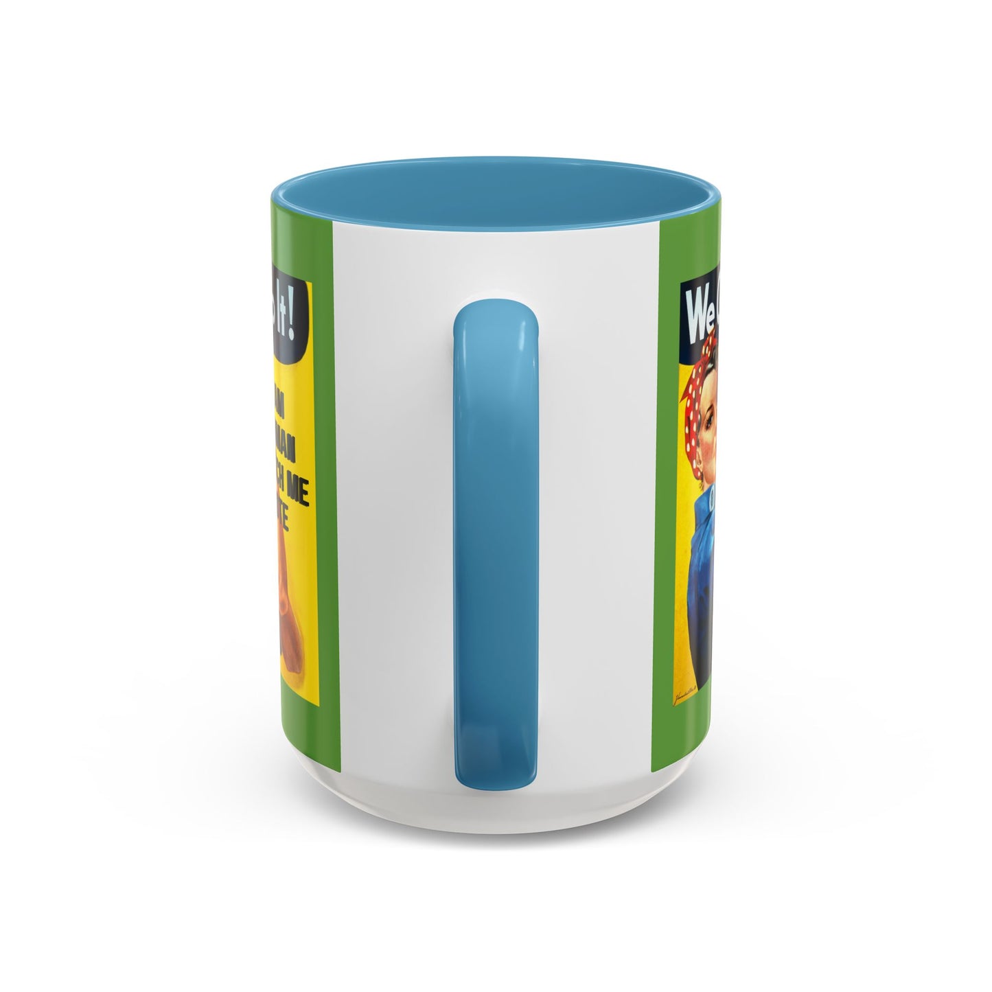 I Am Woman Watch Me Vote Rosie Green Accent Mug by theGreenDragonTavern.shop