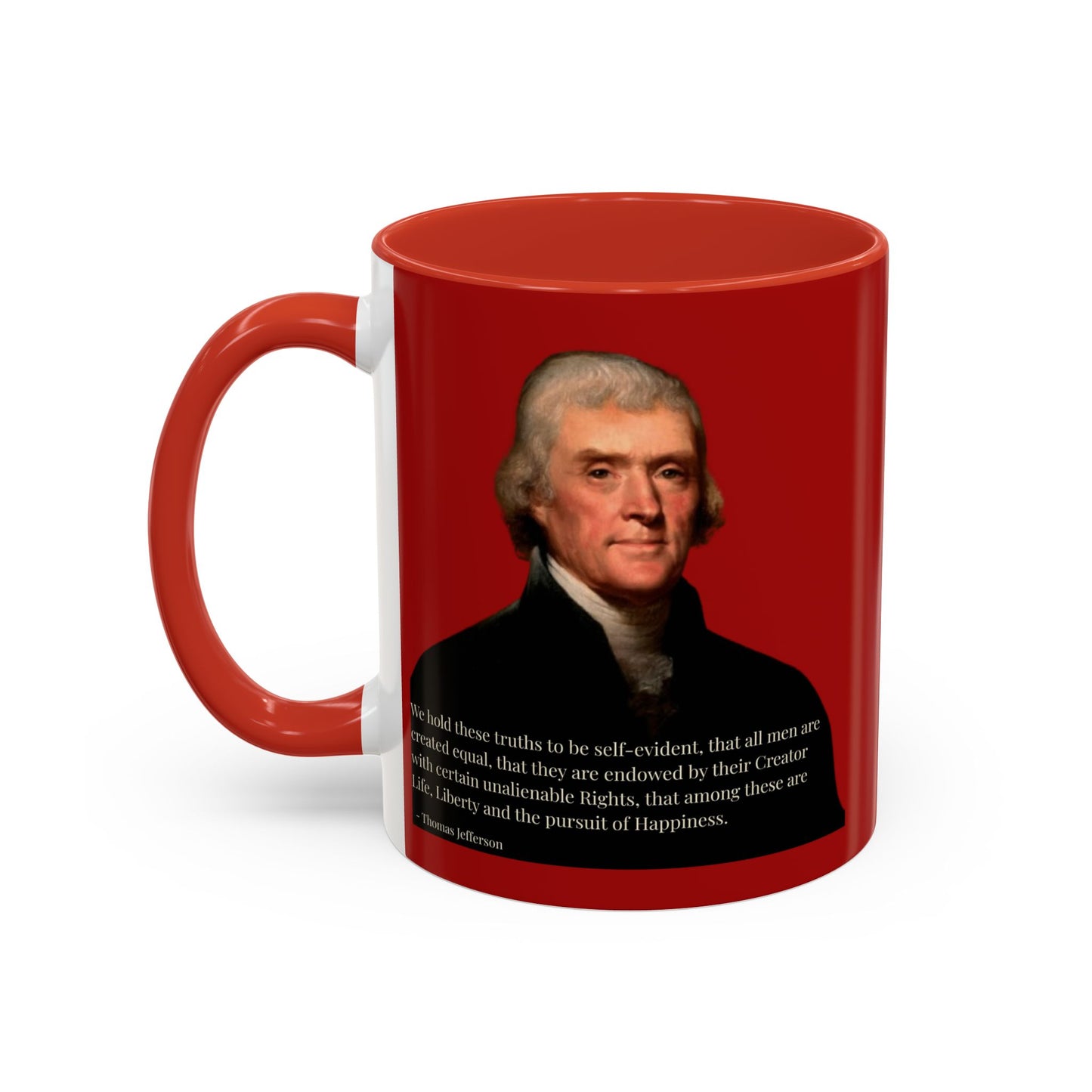 We hold these truths to be self-evident Red Accent Mug by theGreenDragonTavern.shop