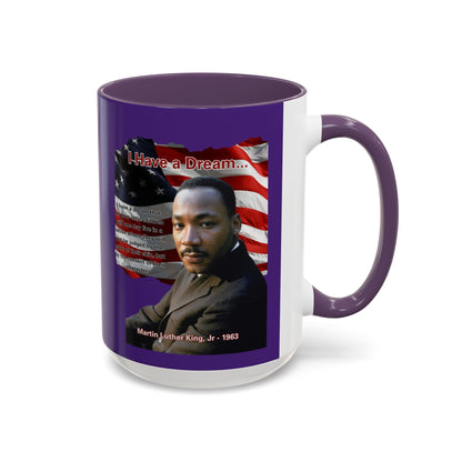 "I Have a Dream" MLKJr Purple Accent Mug by theGreenDragonTavern.shop