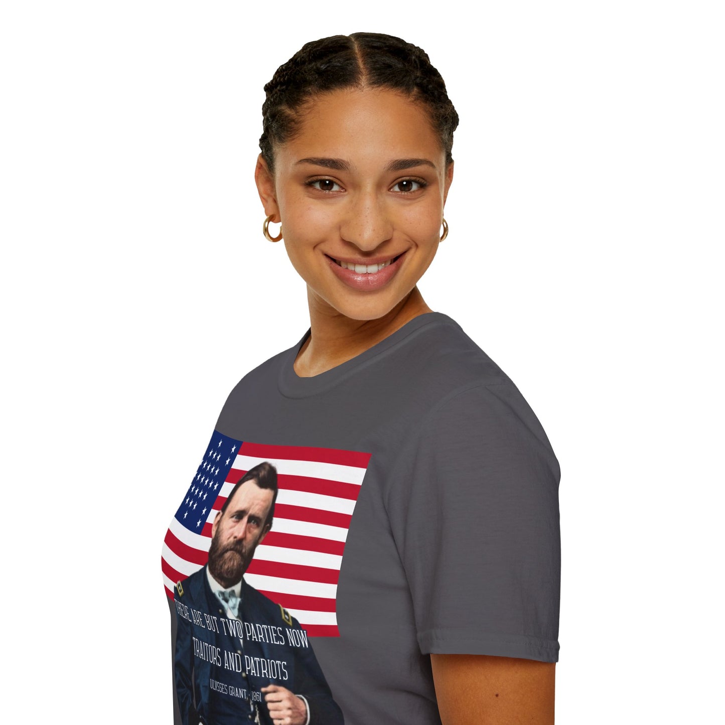 "Traitors and Patriots" Ulysses Grant Dark colors Unisex T-Shirt by theGreenDragonTavern.shop