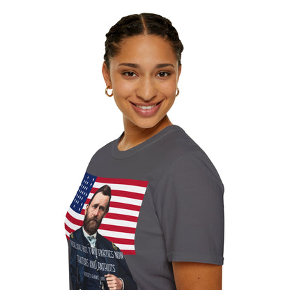 "Traitors and Patriots" Ulysses Grant Dark colors Unisex T-Shirt by theGreenDragonTavern.shop