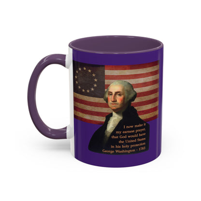 Washington's Earnest Prayer Purple Accent Mug by theGreenDragonTavern.shop