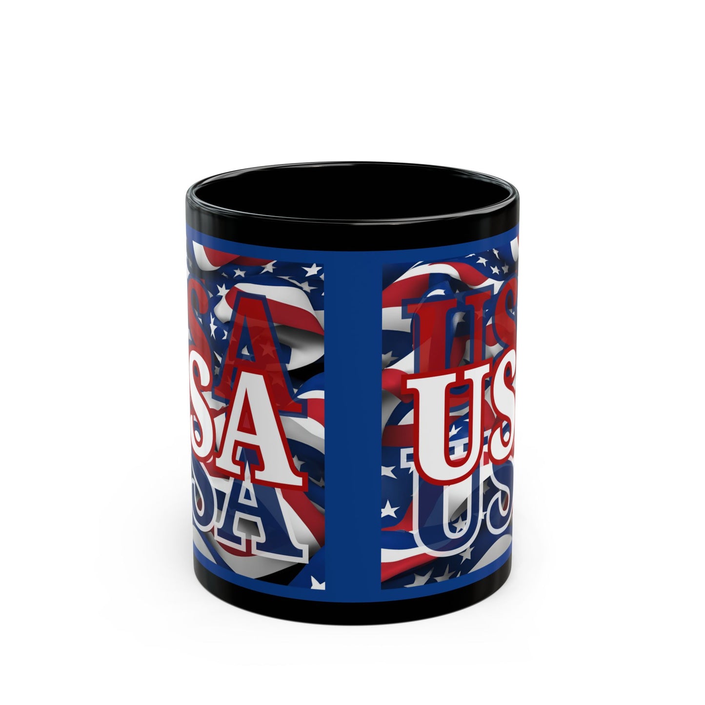 USA White font Center Patriot Blue Mug by theGreenDragonTavern.shop