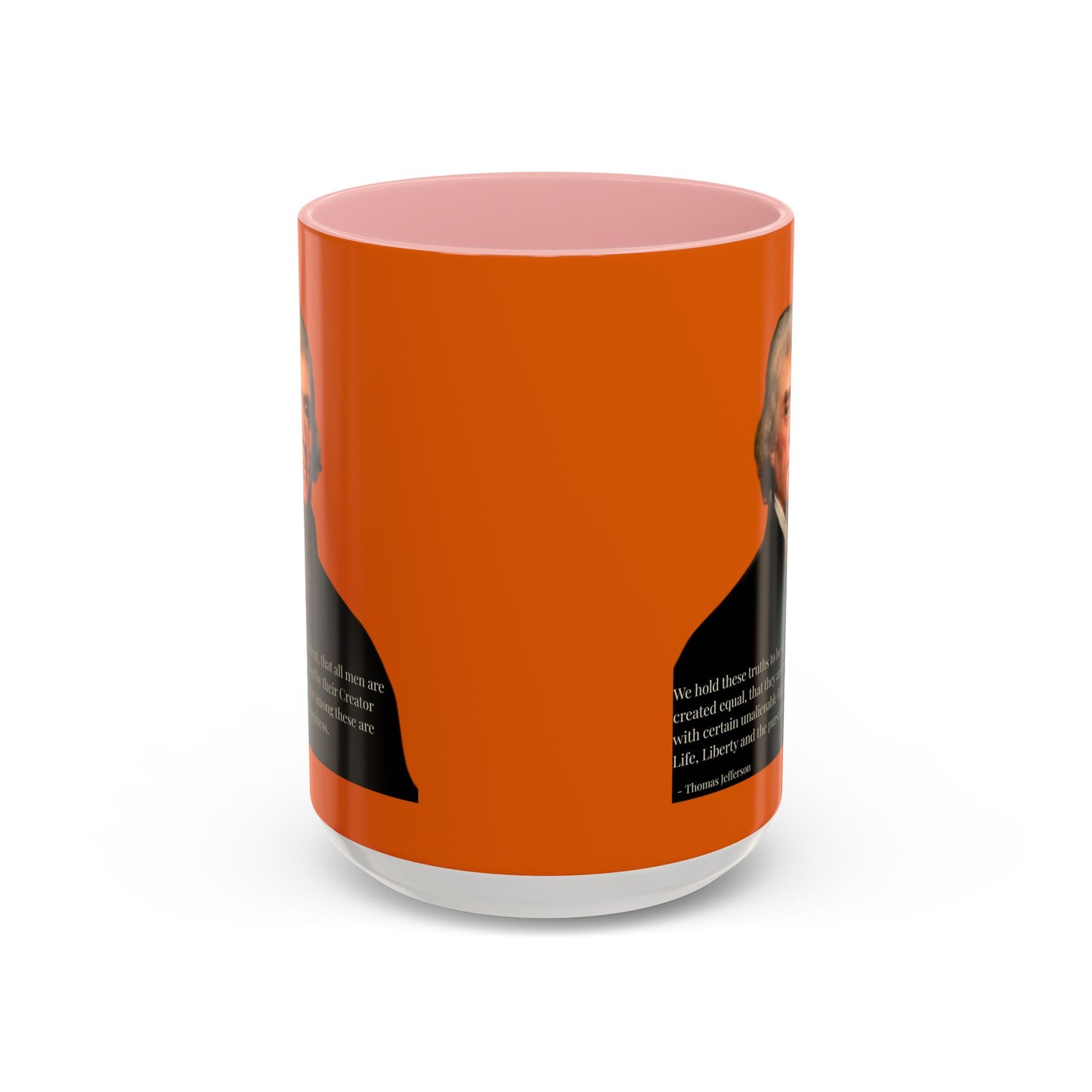 We hold these truths to be self-evident Orange Accent Mug by theGreenDragonTavern.shop