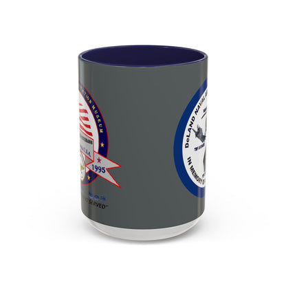 DNASM 2-sided, Founding & Student Art w/Navy Ring Grey Accent Mug by theGreenDragonTavern.shop