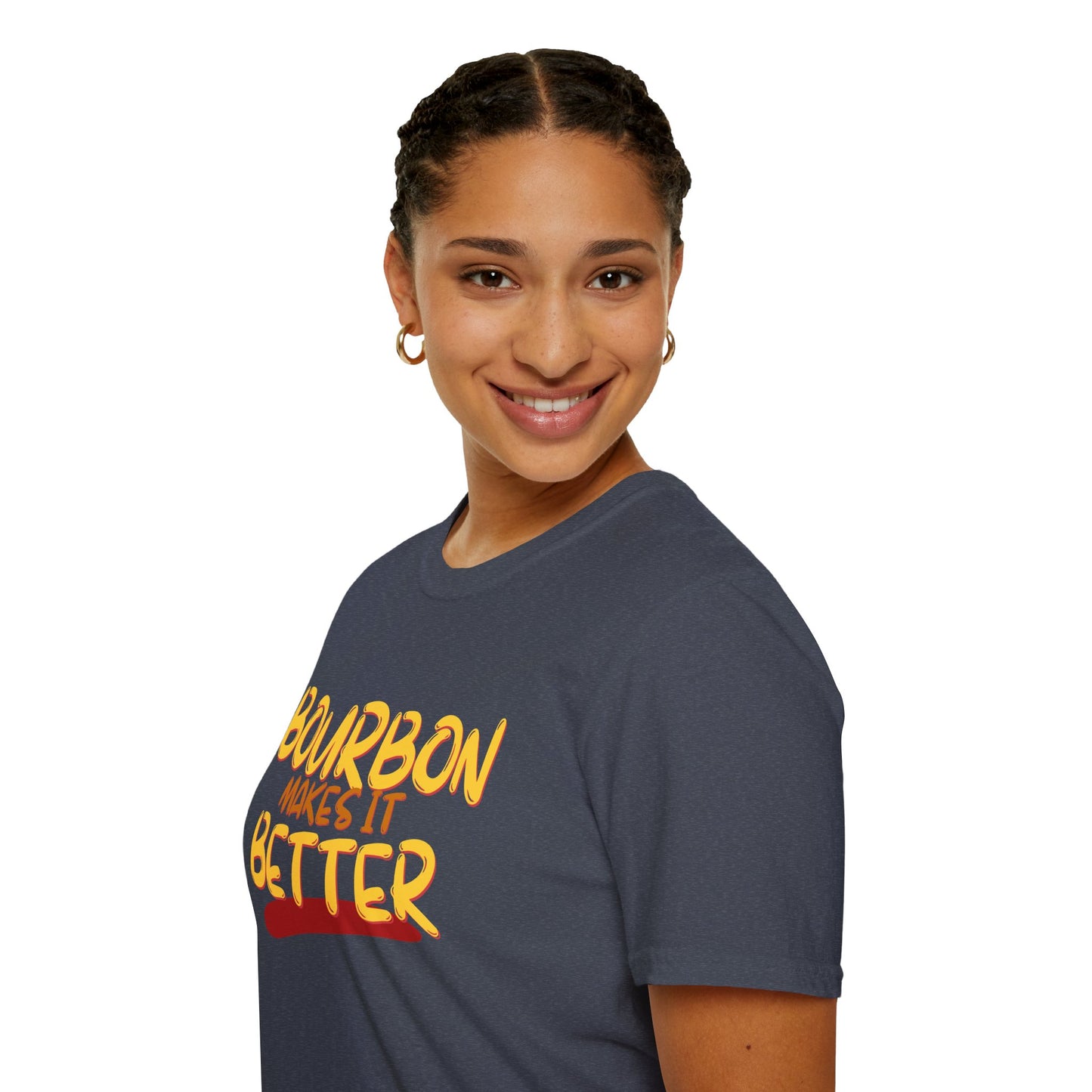Bourbon makes it better Dark colors Unisex T-Shirt by theGreenDragonTavern.shop