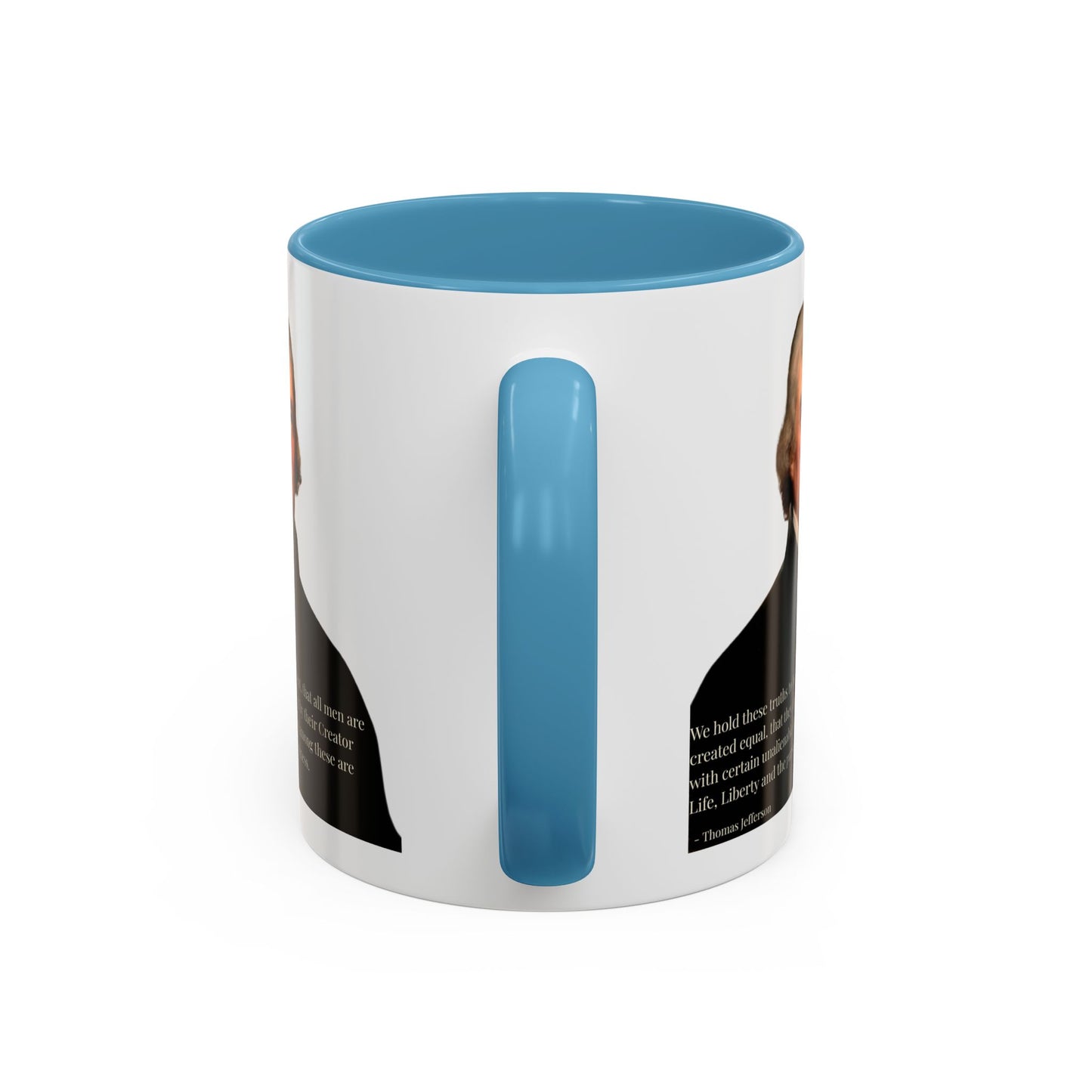 We hold these truths to be self-evident White Accent Mug by theGreenDragonTavern.shop