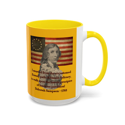 Deborah Sampson, America's Mulan Yellow Accent Mug by theGreenDragonTavern.shop