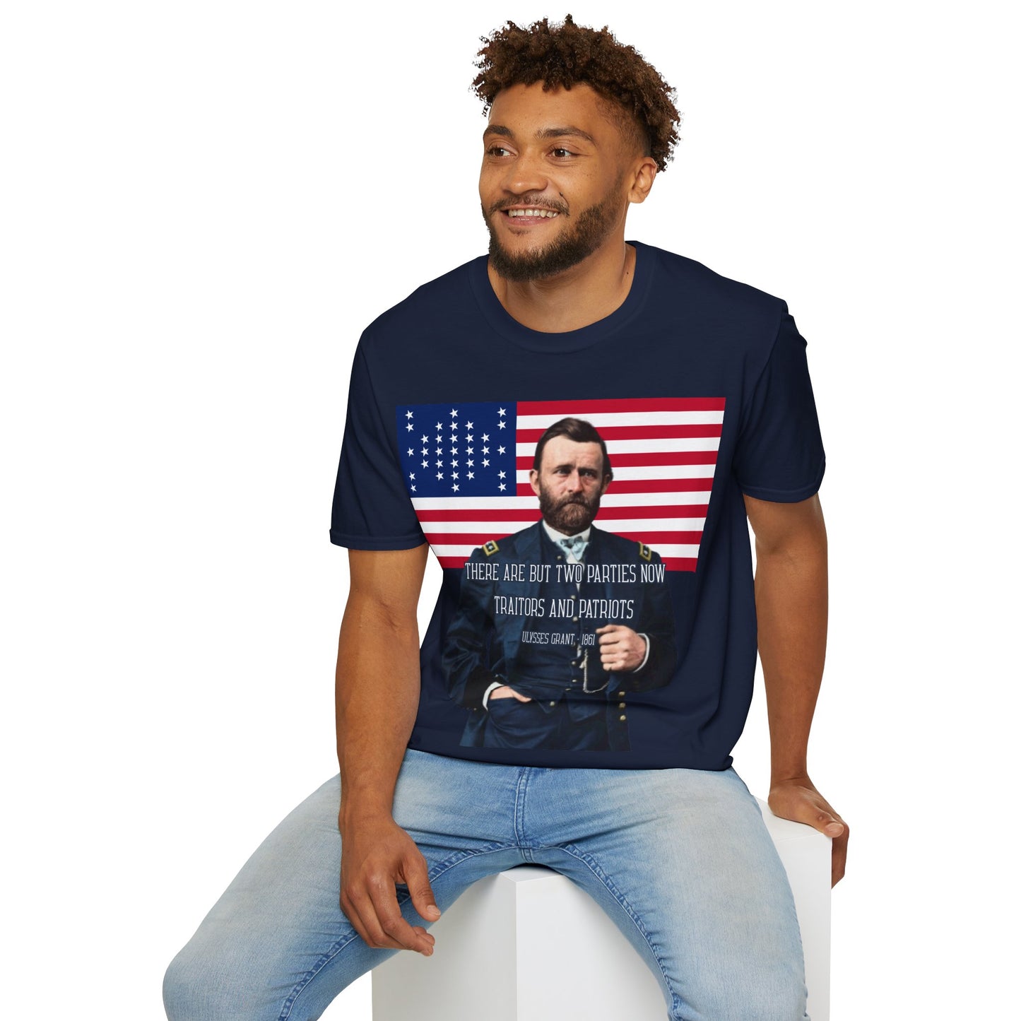 "Traitors and Patriots" Ulysses Grant Dark colors Unisex T-Shirt by theGreenDragonTavern.shop