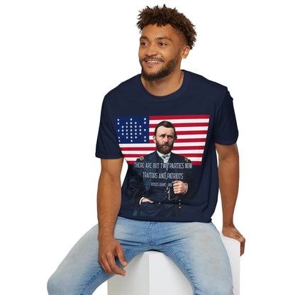 "Traitors and Patriots" Ulysses Grant Dark colors Unisex T-Shirt by theGreenDragonTavern.shop