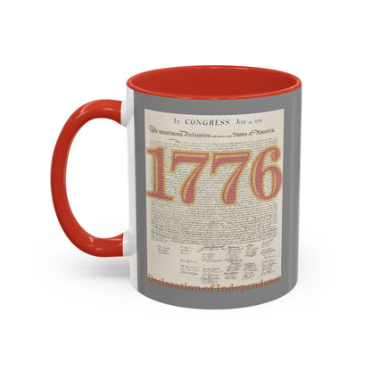 Declaration of Independence Grey Accent Mug by theGreenDragonTavern.shop
