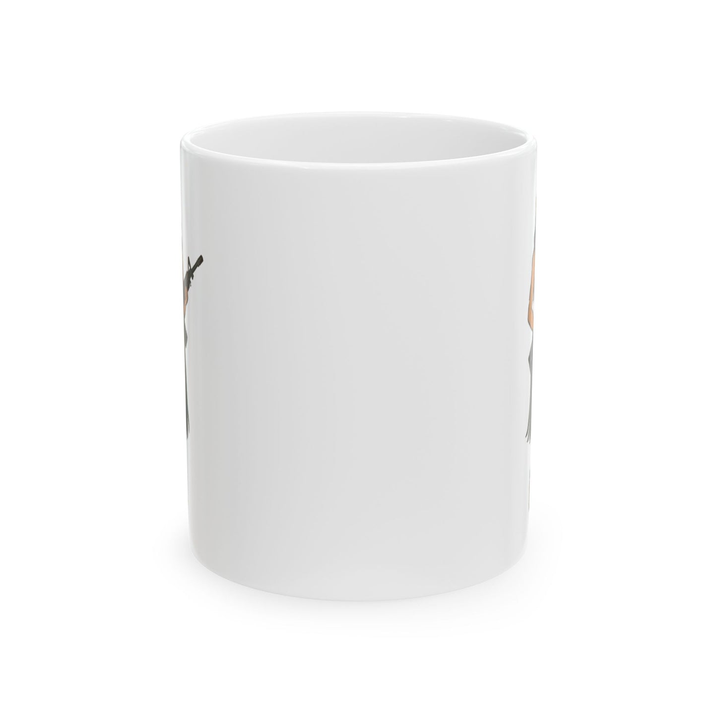 Hula Girl Packin' Heat White Mug by theGreenDragonTavern.shop