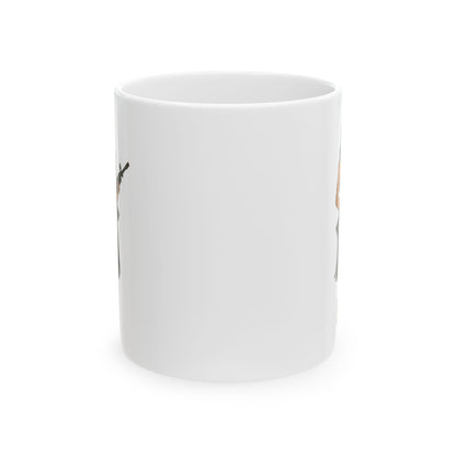 Hula Girl Packin' Heat White Mug by theGreenDragonTavern.shop