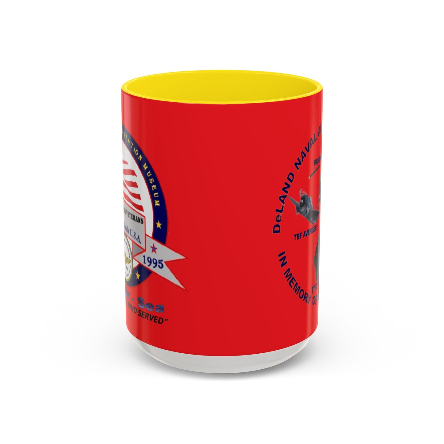 DNASM 2-sided, Founding & Student Art Red Accent Mug by theGreenDragonTavern.shop