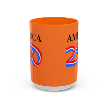 America 250 Orange Accent Mug by theGreenDragonTavern.shop