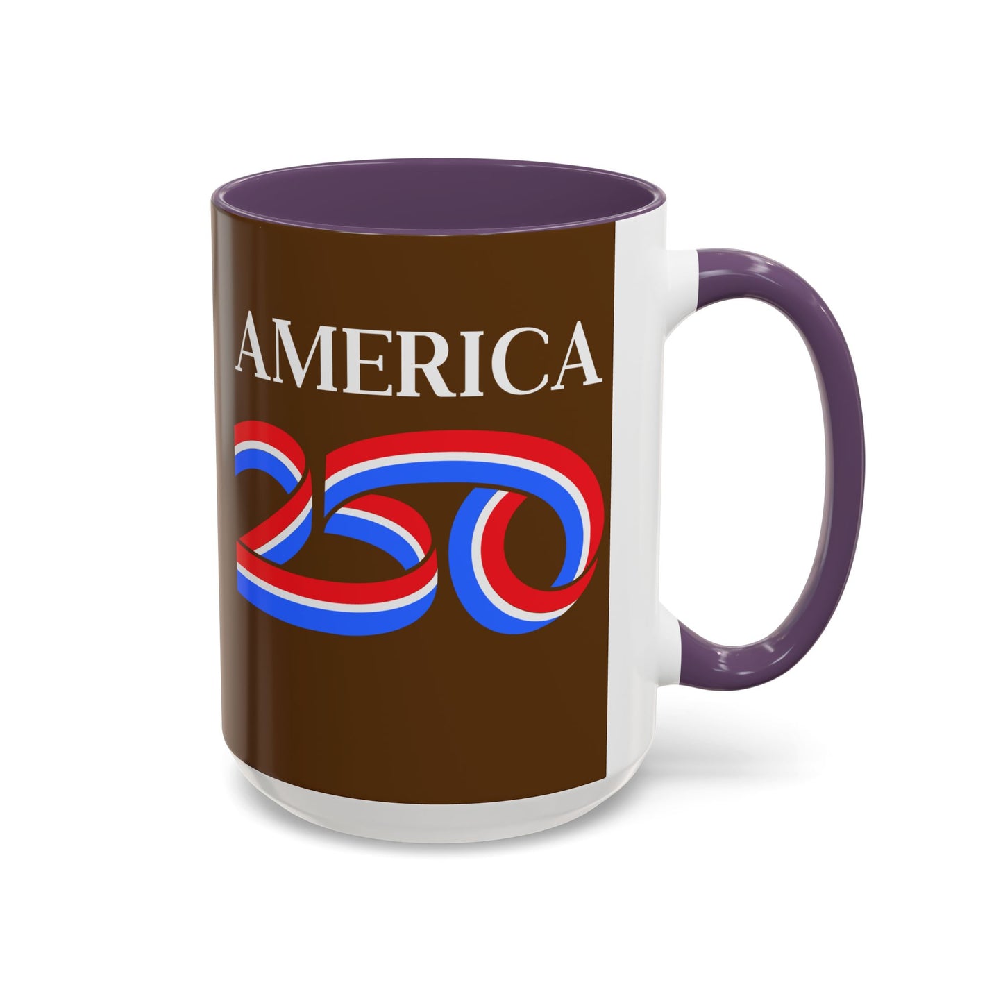 America 250 Brown Accent Mug by theGreenDragonTavern.shop