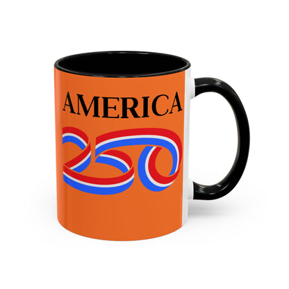 America 250 Orange Accent Mug by theGreenDragonTavern.shop