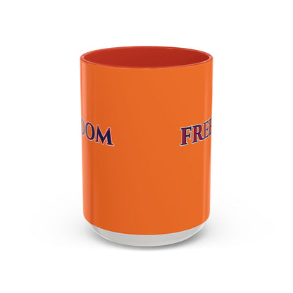 Freedom, Orange Accent Mug by theGreenDragonTavern.shop