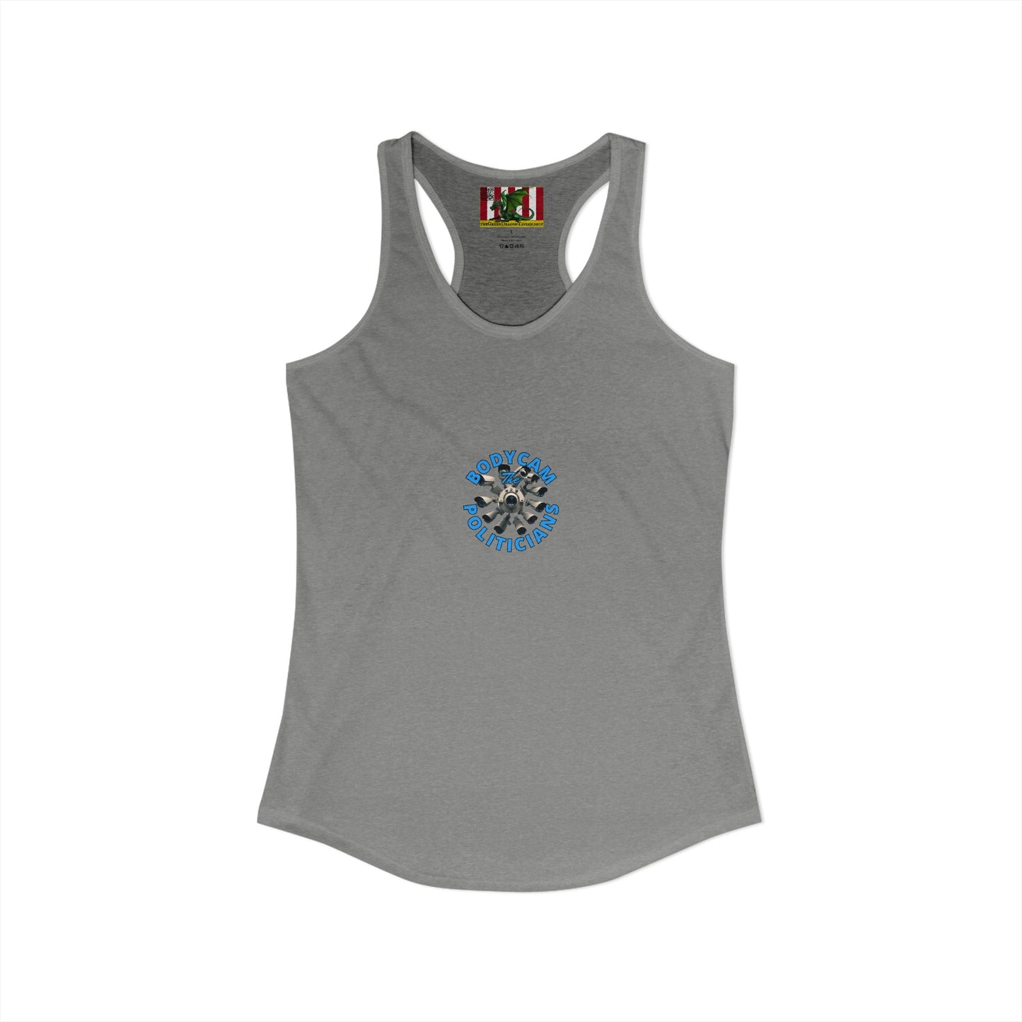 2-sided, Bodycam the Politicians Cameras Women's Racerback Tank Top by theGreenDragonTavern.shop