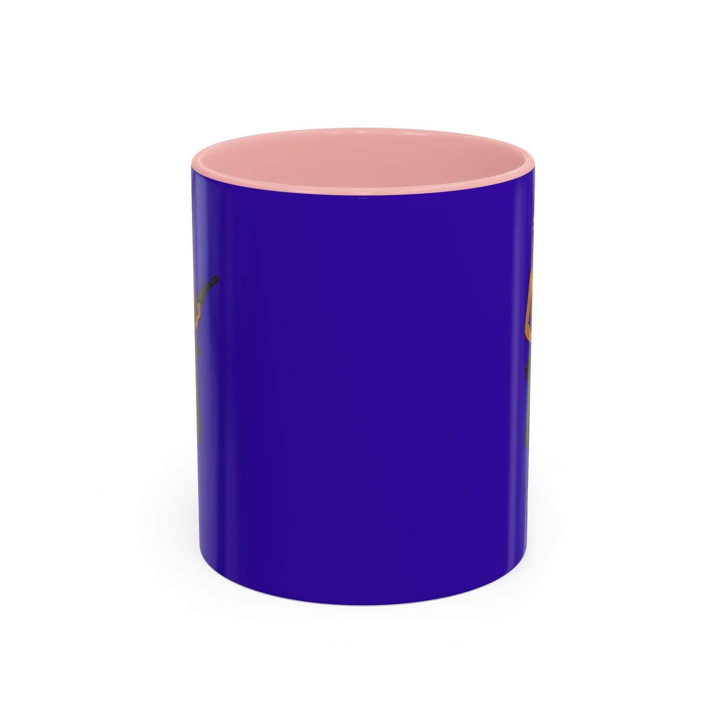 Hula Girl Packin' Heat Dark Purple Accent Mug by theGreenDragonTavern.shop