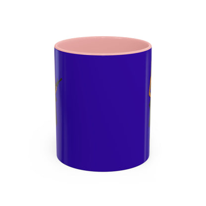Hula Girl Packin' Heat Dark Purple Accent Mug by theGreenDragonTavern.shop