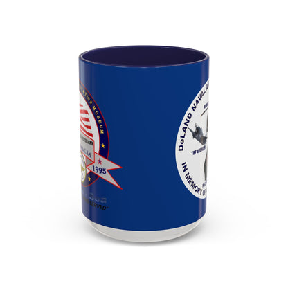 DNASM 2-sided, Founding & Student Art w/WhiteBG Dark Blue Accent Mug by theGreenDragonTavern.shop