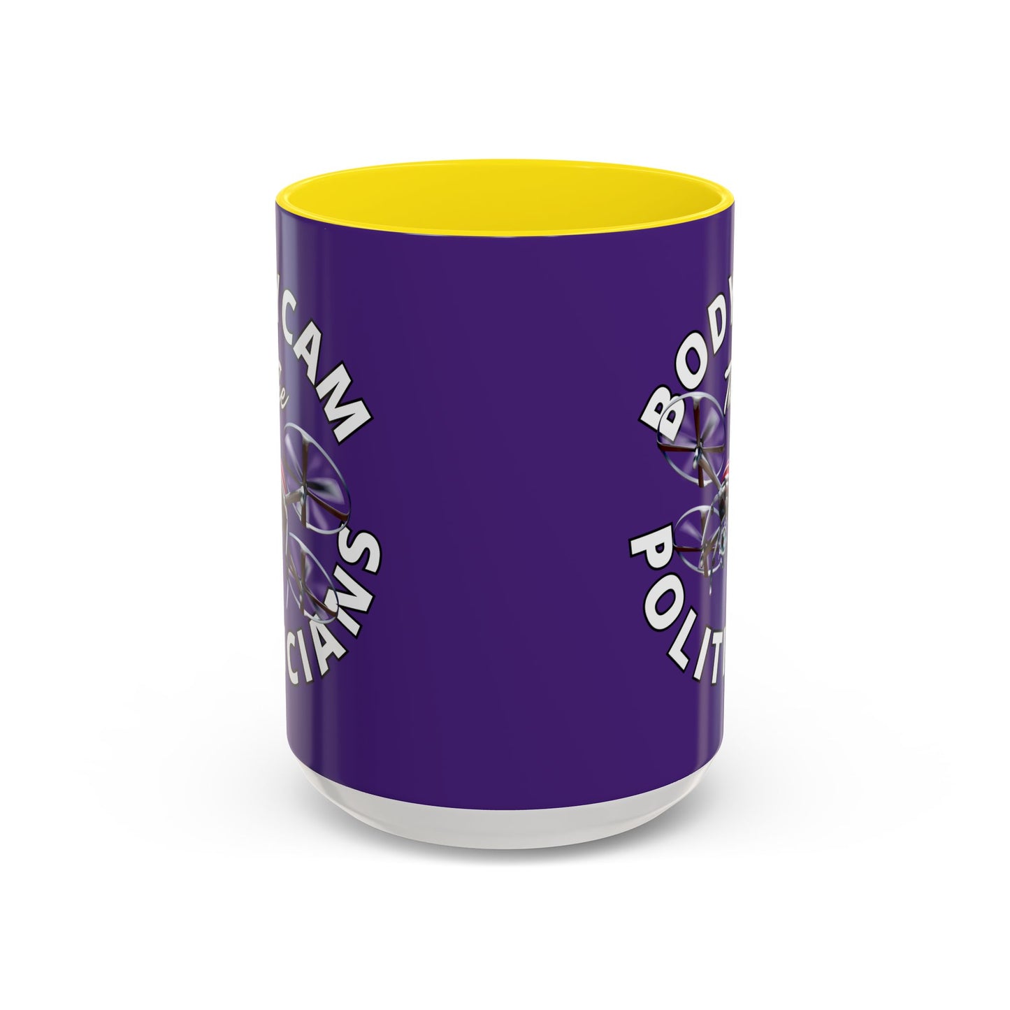 Bodycam the Politicians Drone Dark Purple Accent Mug by theGreenDragonTavern.shop